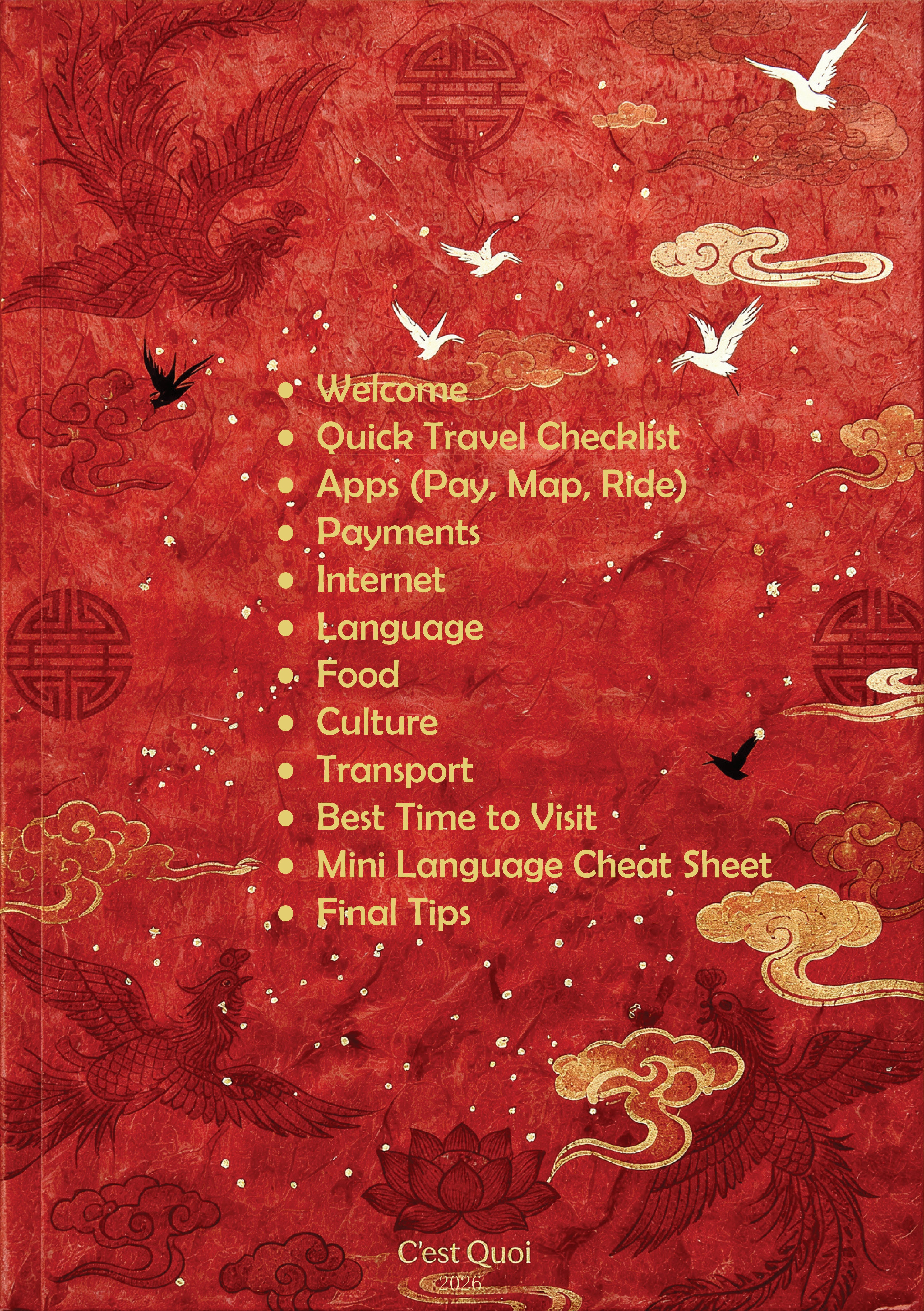 China Travel Guide for First-Time Visitors | Apps, Payments, Transport & Tips | Digital PDF Download | 2026