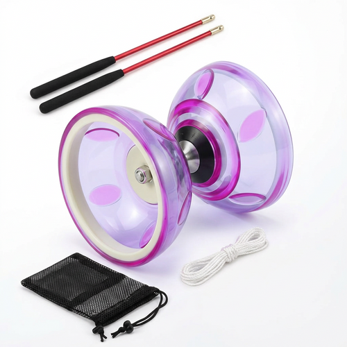 Triple Bearings Chinese Diabolo Yoyo Set for All ages - Perfect for kids present, fitness, tricks - Large